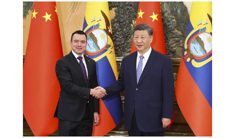 習(xí)近平會(huì)見厄瓜多爾總統(tǒng)諾沃亞