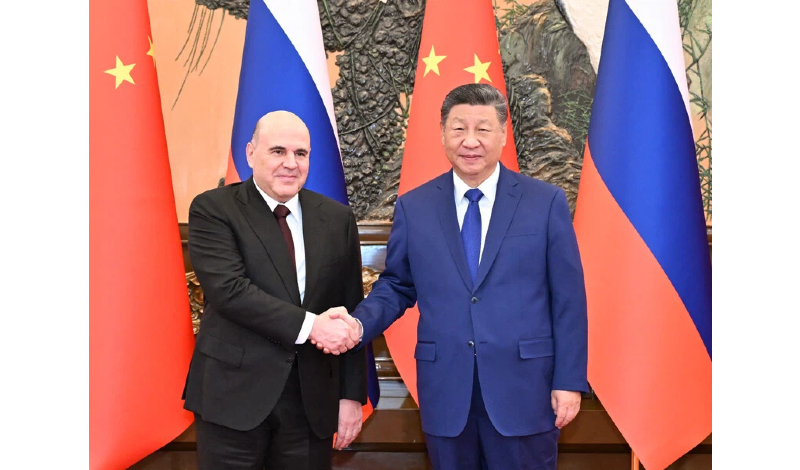 習(xí)近平會見俄羅斯總理米舒斯京